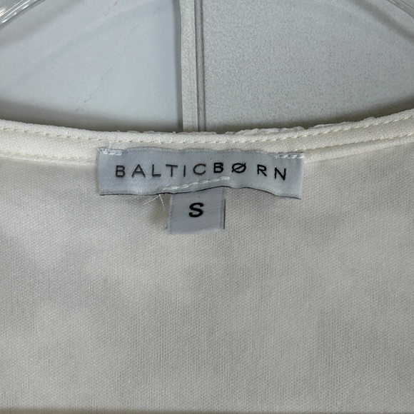 Baltic Born size S Lace maxi dress off white short sleeve v-neck lined bridal - Picture 14 of 16